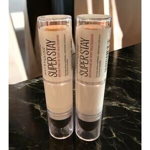 2 x MAYBELLINE Super Stay Multi-Use Foundation Stick 110 PORCELAIN